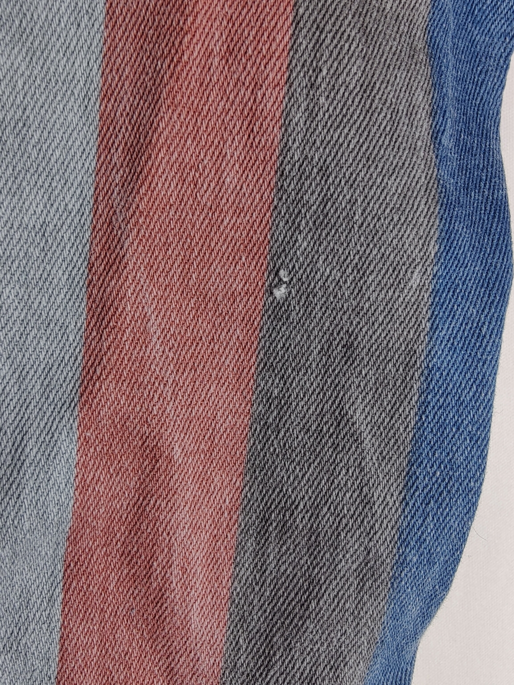 Altar'd State Blue, Cream & Gray Striped Flare Jeans - Picture 9 of 12